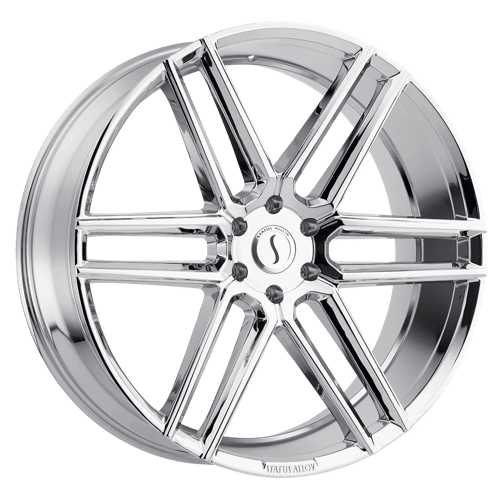 Status TITAN Chrome 22x9.5 +15 5x115mm 76.1mm - WheelWiz
