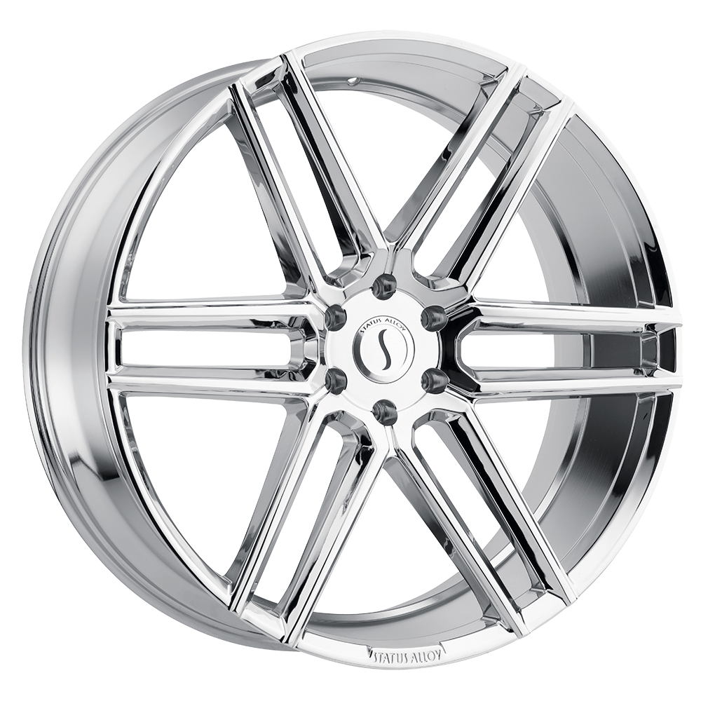 Status TITAN Chrome 24x9.5 +25 6x139.7mm 112.1mm - WheelWiz