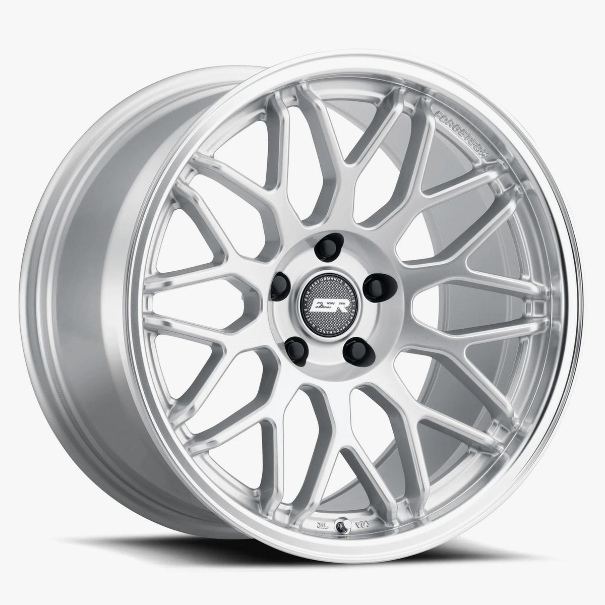 ESR APX01 Hyper Silver / Machined Lip 19x9.5 +35 5x108mm 72.6mm - Wheelwiz