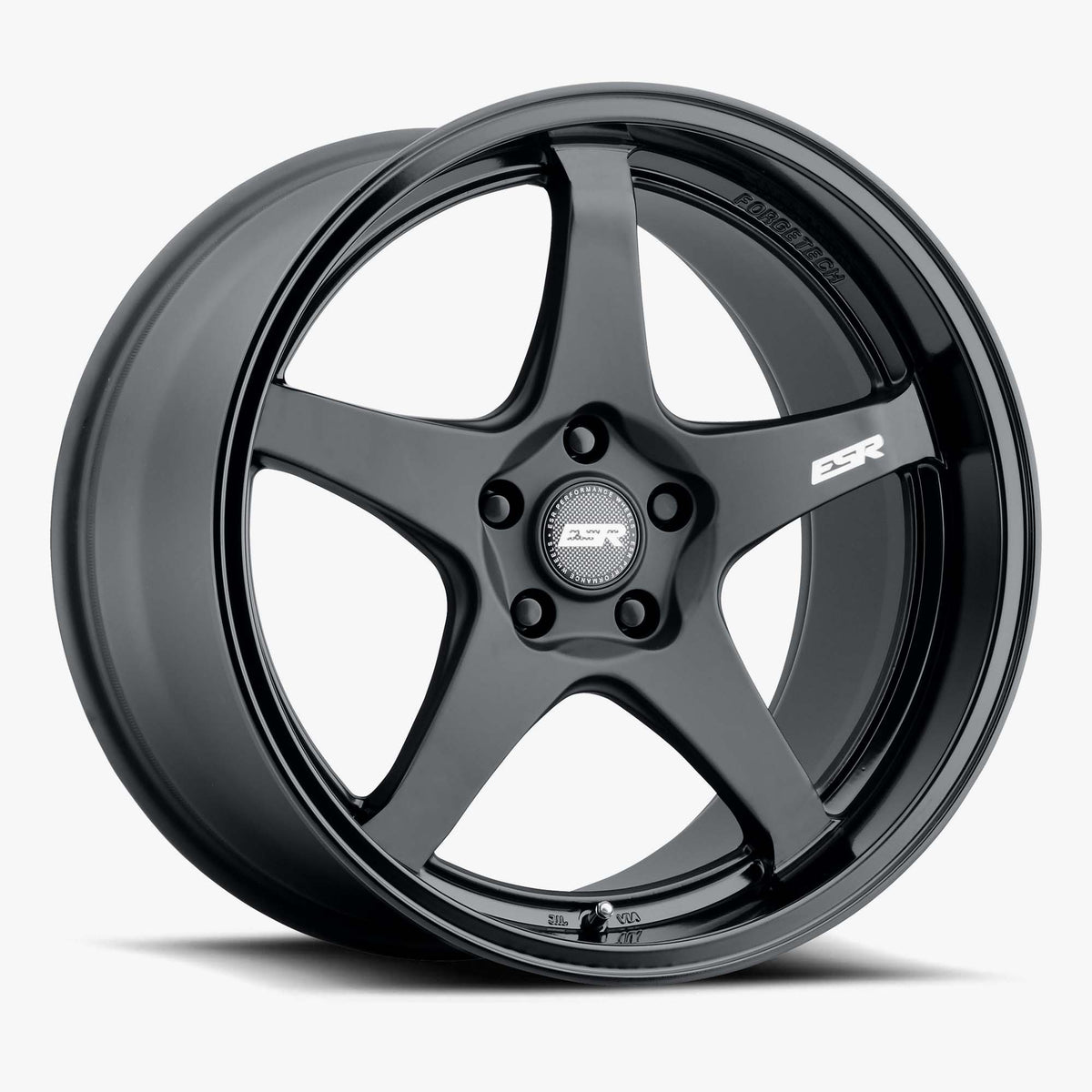 ESR Wheels APX5 MATTE BLACK GLOSS BLACK LIP 19x8.5 0 Custommm 72.6mm - Wheelwiz