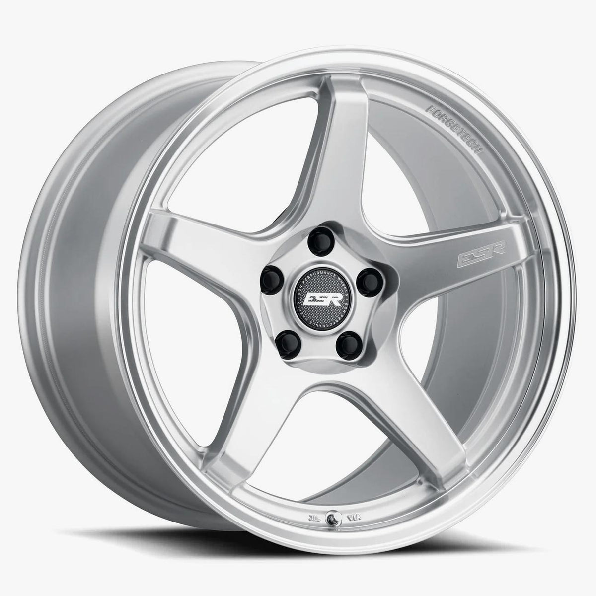 ESR APX5C Hyper Silver / Machined Lip 18x9.5 +35 5x120mm 72.6mm - Wheelwiz