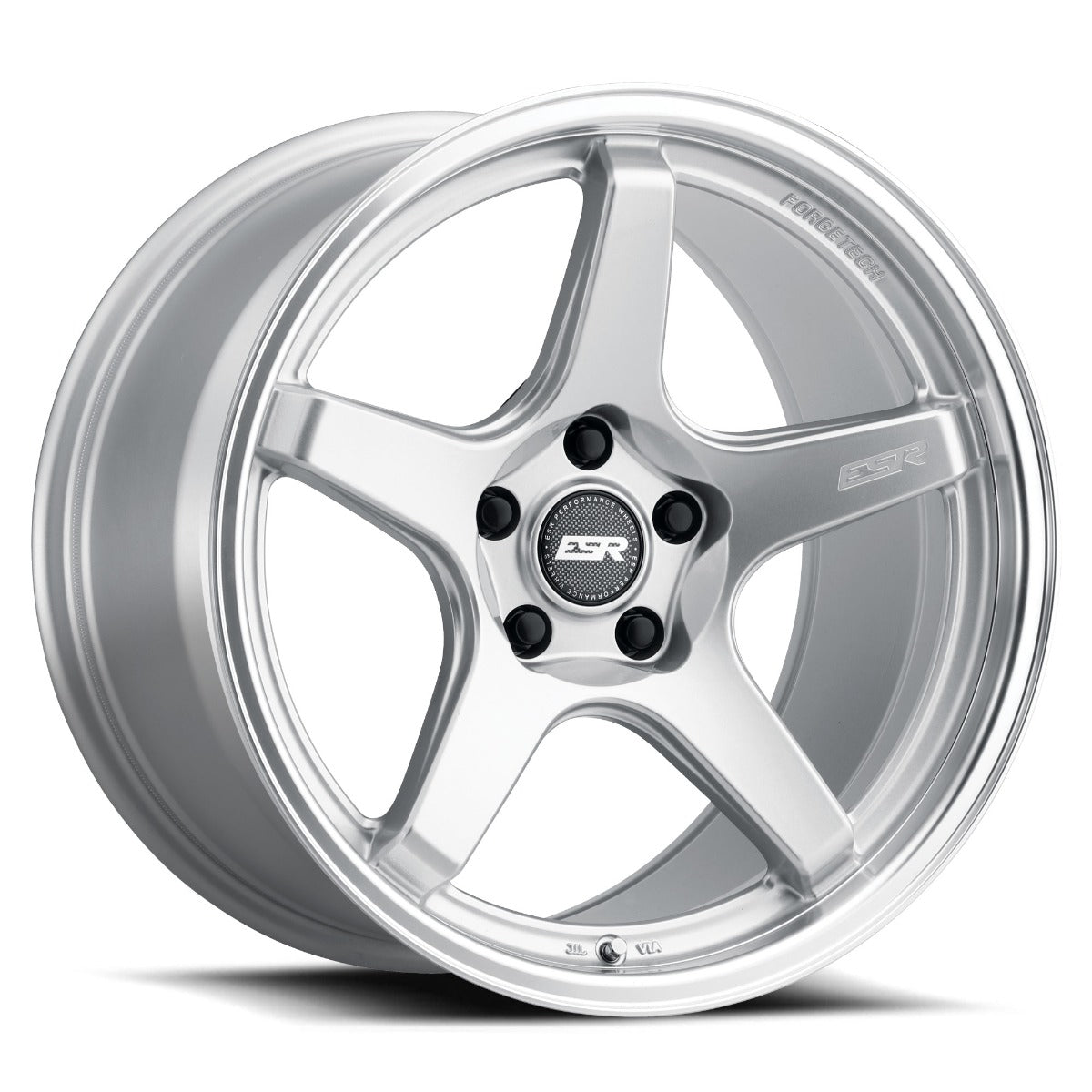 ESR Wheels APX5C HYPER SILVER / Machined Lip 19x10.5 +22 5x114.3mm 72.6mm