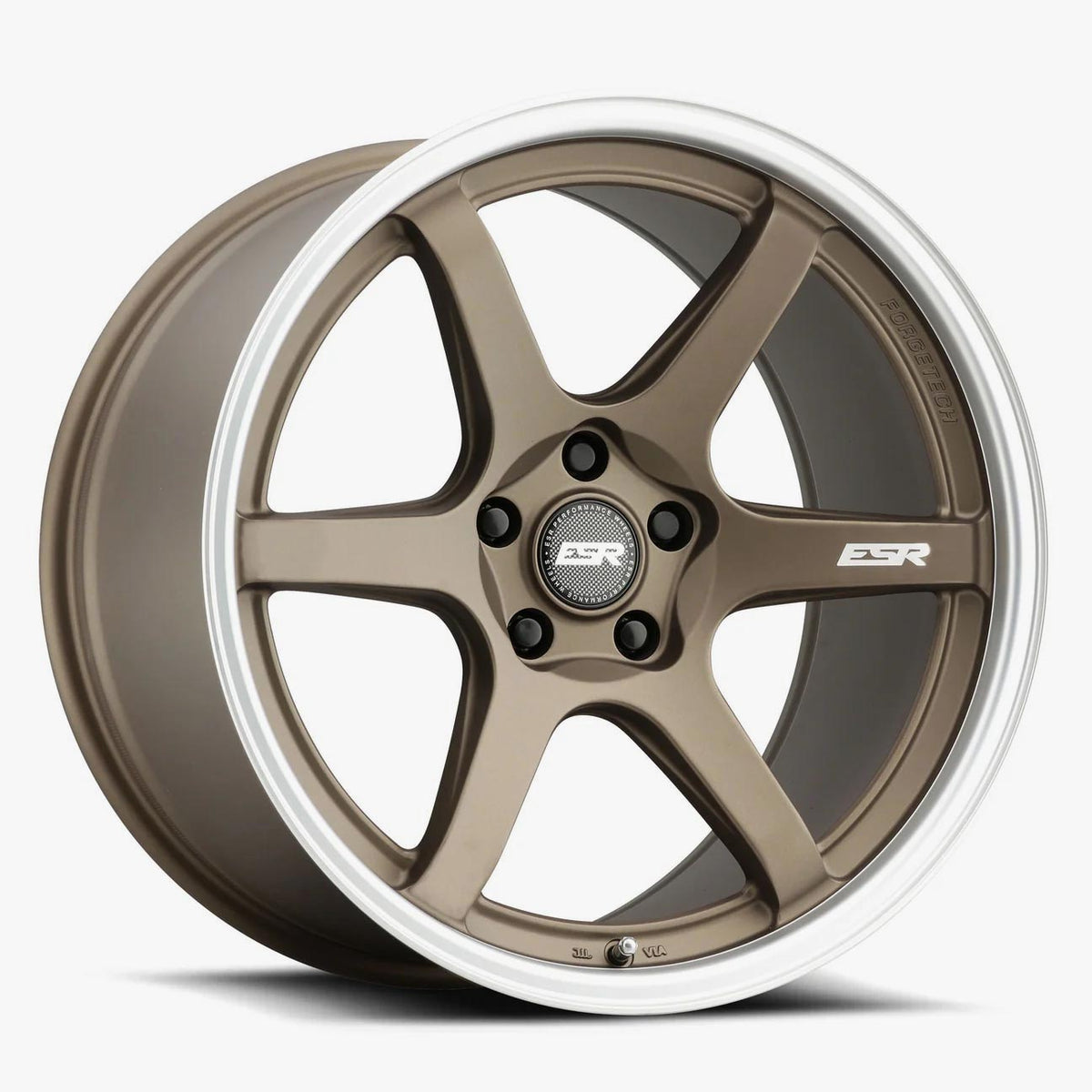 ESR Wheels APX6 MATTE BRONZE MACHINE LIP 18x10.5 +22 5x114.3mm 72.6mm - Wheelwiz