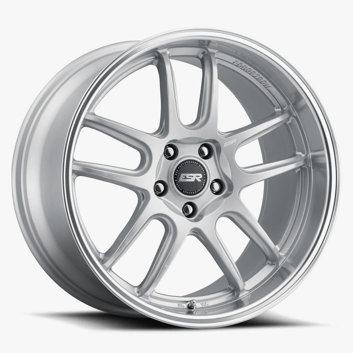 ESR APX8 Hyper Silver / Machined Lip 19x9.5 +35 5x110mm 72.6mm - Wheelwiz
