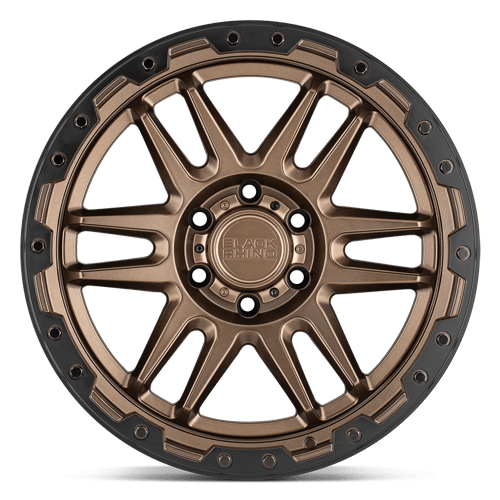 Black Rhino APACHE Matte Bronze W/ Blk Rg &amp; Bolts 18x9 +12 6x135mm 87.1mm