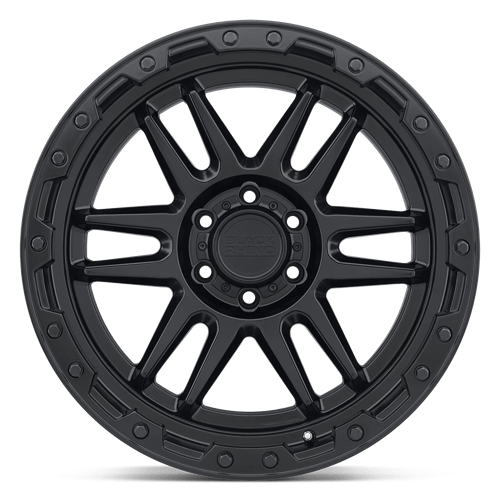 Black Rhino APACHE Matte Black W/ Black Bolts 20x9 +12 6x114.3mm 76.1mm - WheelWiz