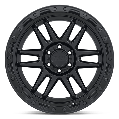 Black Rhino APACHE Matte Black W/ Black Bolts 20x9 +12 5x150mm 110.1mm - Wheelwiz