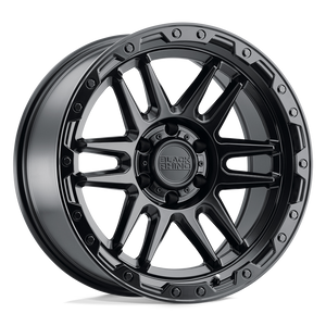 Black Rhino APACHE Matte Black W/ Black Bolts 18x9 +12 6x139.7mm 112.1mm - WheelWiz