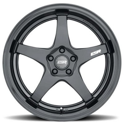 ESR Wheels AP5 Matte Black Gloss Black Lip 18x9.5 -99 Custom 999mm - Wheelwiz