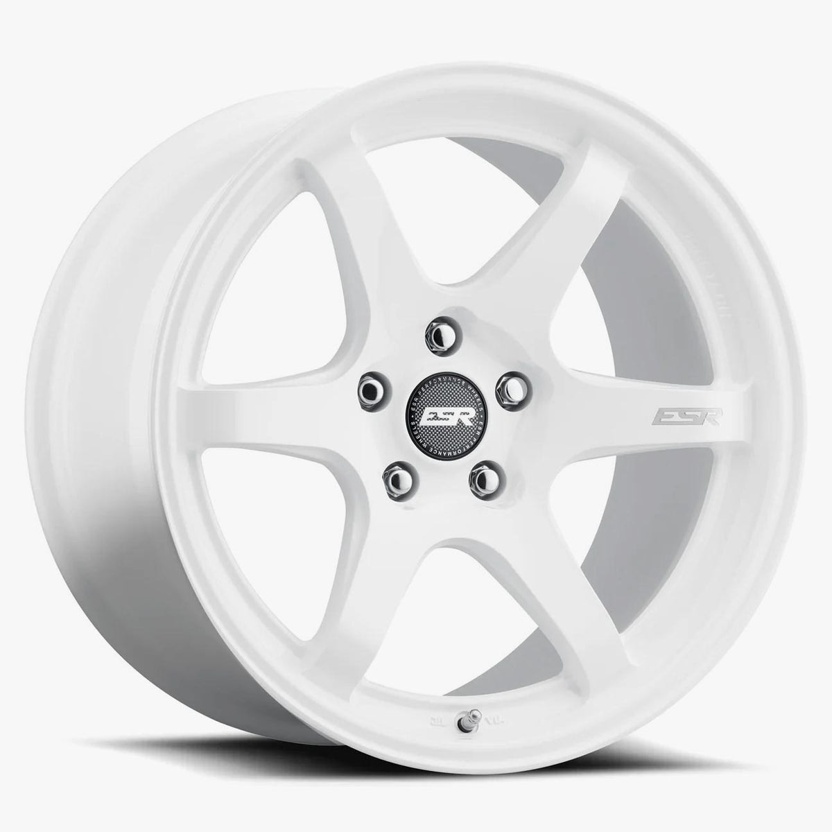 ESR APX6 Gloss White 19x10.5 +22 5x108mm 72.6mm - Wheelwiz