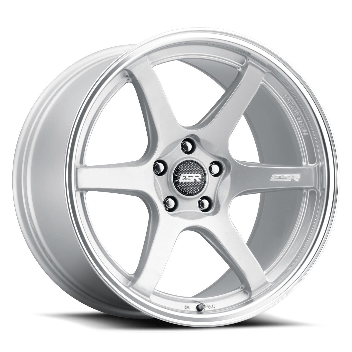 ESR Wheels APX6 HYPER SILVER MACHINE LIP 18x8.5 +35 5x120mm 72.6mm