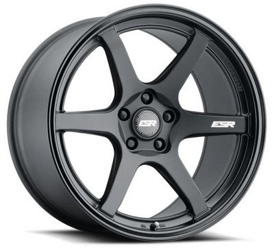 ESR Wheels AP6 Matte Black Gloss Black Lip 18x8.5 +35 5x112mm 66.6mm