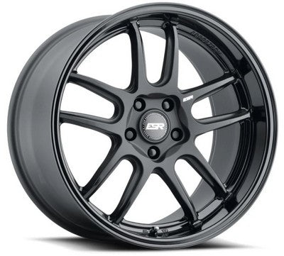 ESR Wheels AP8 Matte Black Gloss Black Lip 19x9.5 -99 Custom 99mm