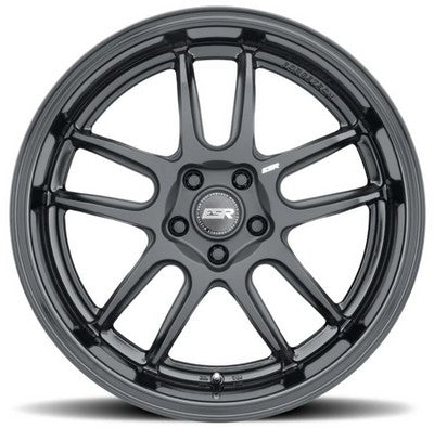 ESR Wheels APX8 MATTE BLACK GLOSS BLACK LIP 18x8.5 +30 5x100mm 72.6mm - Wheelwiz