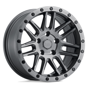 Black Rhino ARCHES Matte Brushed Gunmetal W/ Black Bolts 17x8 +30 5x120mm 76.1mm - WheelWiz