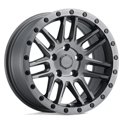 Black Rhino ARCHES Matte Brushed Gunmetal Blk Blt 17x9.5 -18 5x127mm 71.5mm - Wheelwiz