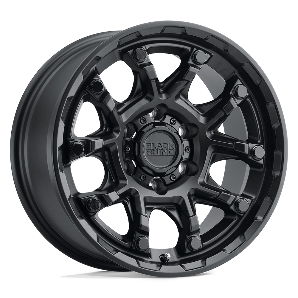 Black Rhino ARK Matte Black W/ Gloss Black Bolts 18x9 +12 5x150mm 110.1mm - WheelWiz