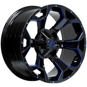Armed Wheels Bomber Gloss Black Blue Milled 20x10 0 6x135mm 108.1mm
