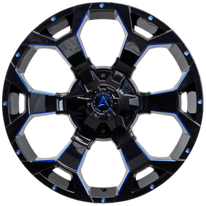 Armed Wheels Bomber Gloss Black Blue Milled 20x10 0 6x135mm 108.1mm