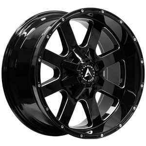 Armed Wheels Brigade Gloss Black Milled 20x10 -24 8x165.1mm 125.1mm