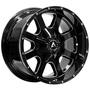 Armed Wheels Brigade Gloss Black Milled 18x10 -24 6x135mm 108.1mm
