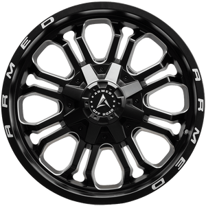 Armed Wheels Cannon Matte Black Milled + Armed 20x9 +18 5x127mm 78.1mm