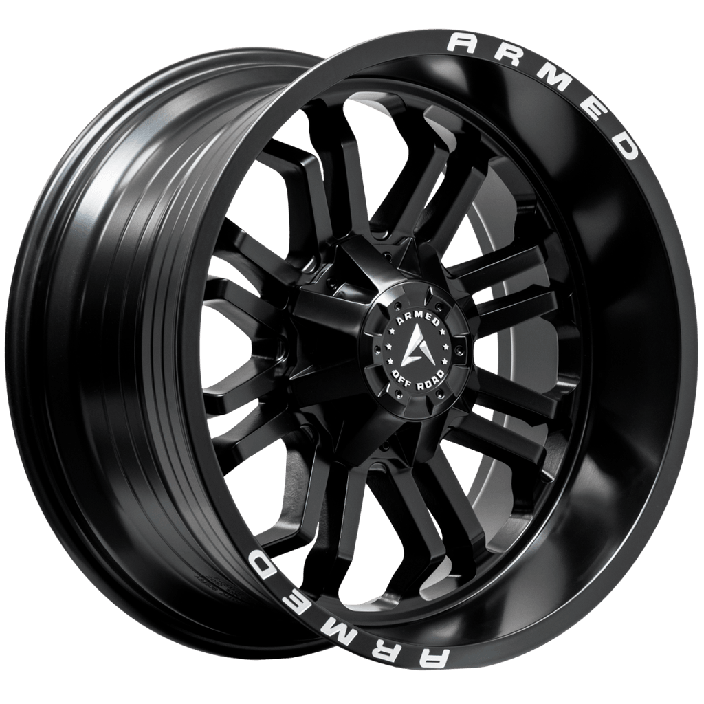 Armed Wheels Cannon Matte Black + Armed 20x10 -24 8x170mm 125.1mm