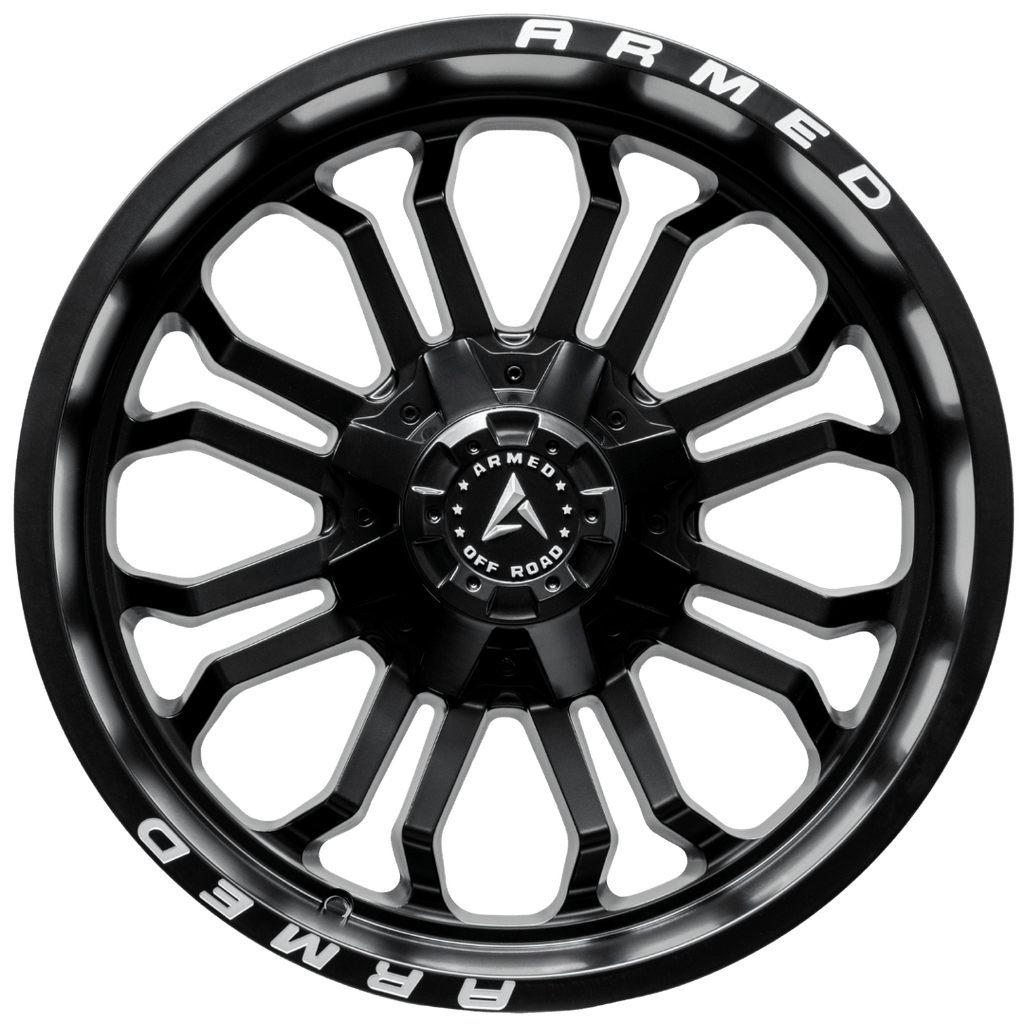 Armed Wheels Cannon Matte Black + Armed 20x10 -24 Custom 87.1mm
