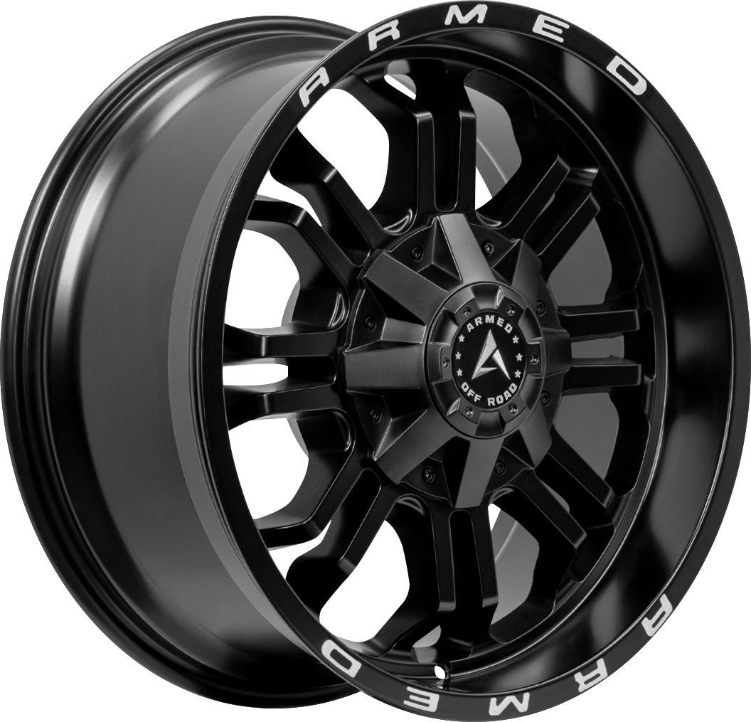 Armed Wheels Cannon Matte Black + Armed 20x12 -44 8x165.1mm 125.1mm