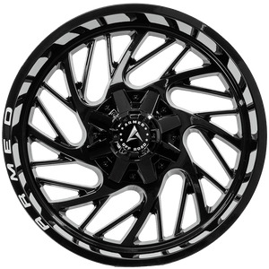 Armed Wheels Carnage Gloss Black + Armed Milling 22x10 -18 6x135mm 108.1mm