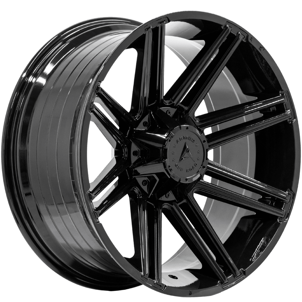 Armed Wheels Chopper Full Gloss Black 22x10 -18 Custom 87.1mm