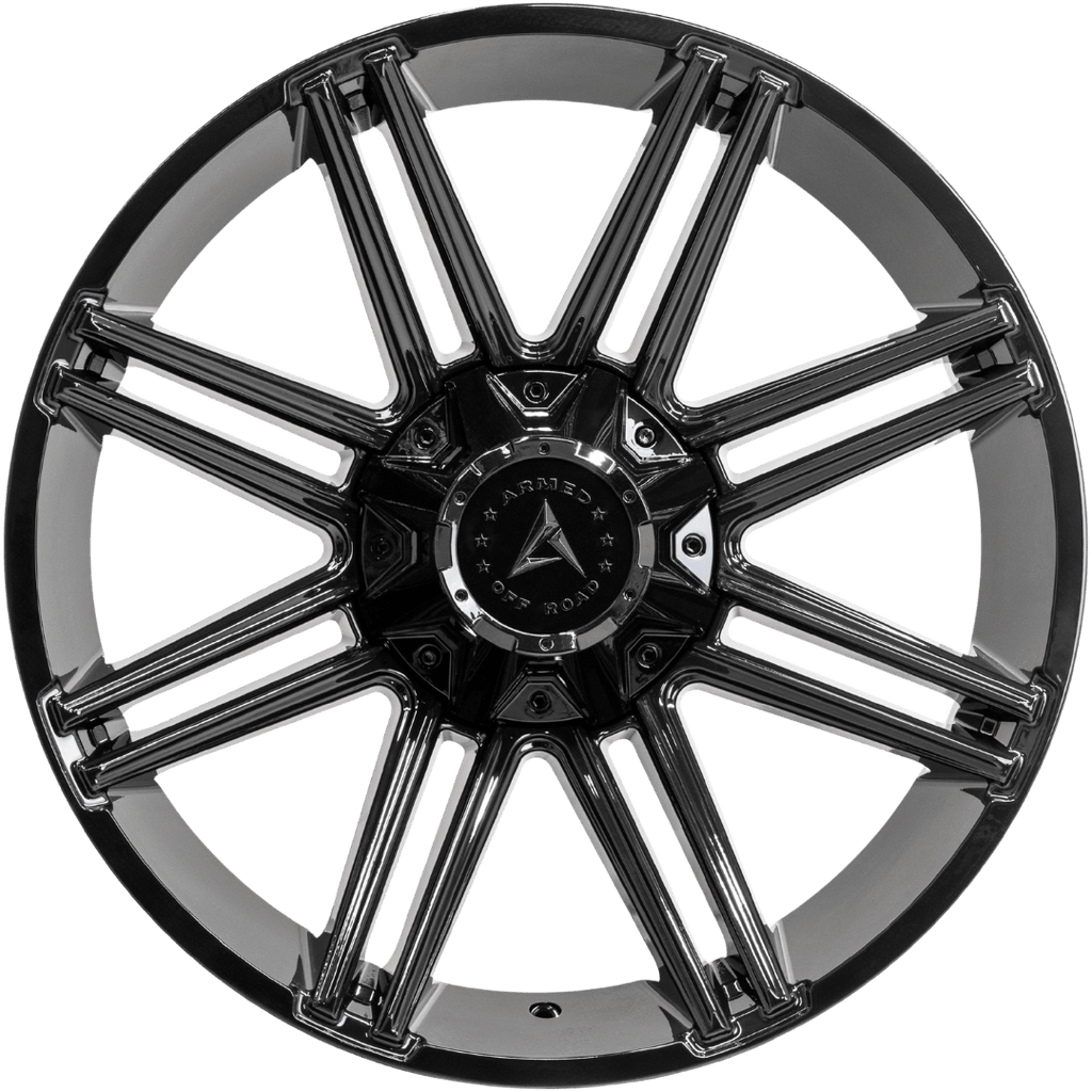 Armed Wheels Chopper Full Gloss Black 22x10 -18 5x127mm 78.1mm