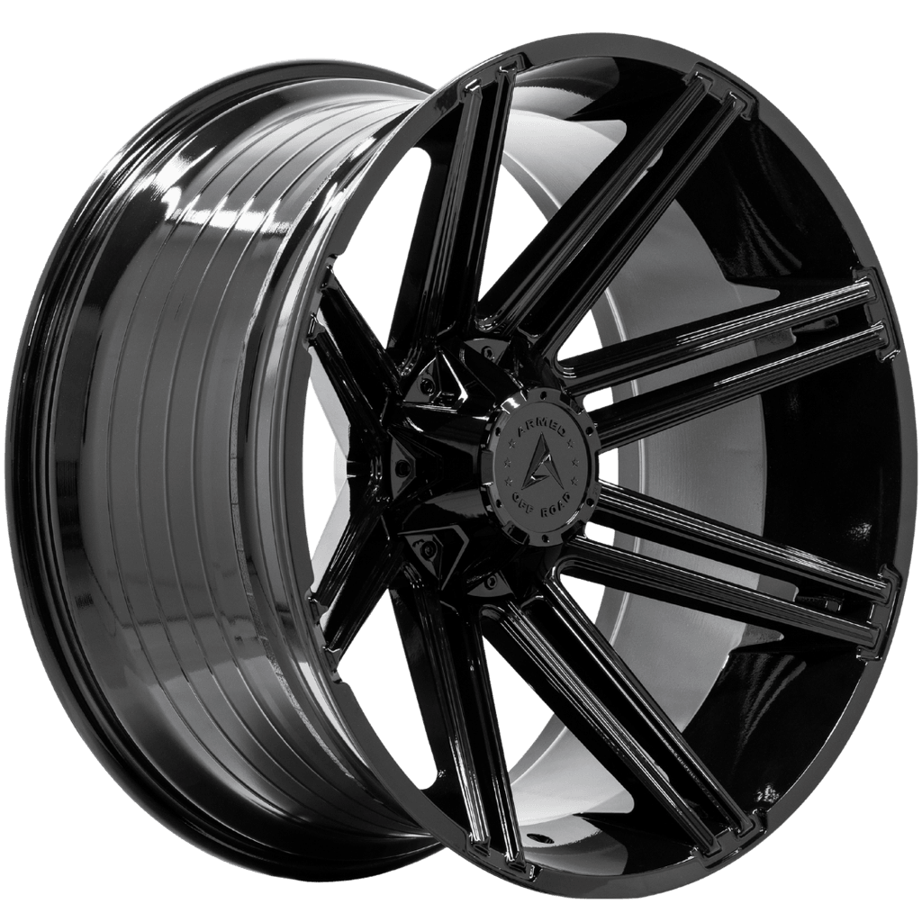 Armed Wheels Chopper Full Gloss Black 24x12 -44 Custom 125.1mm