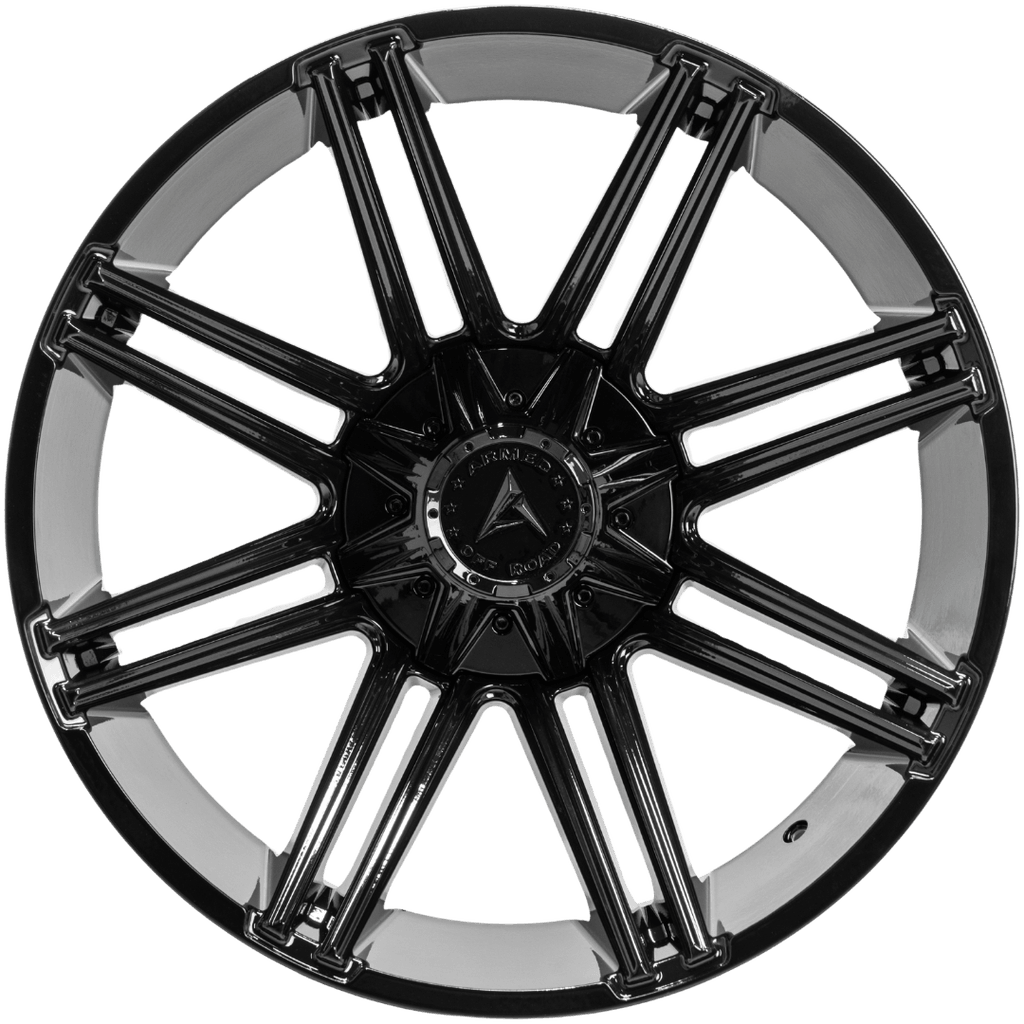 Armed Wheels Chopper Full Gloss Black 22x12 -44 5x127mm 78.1mm