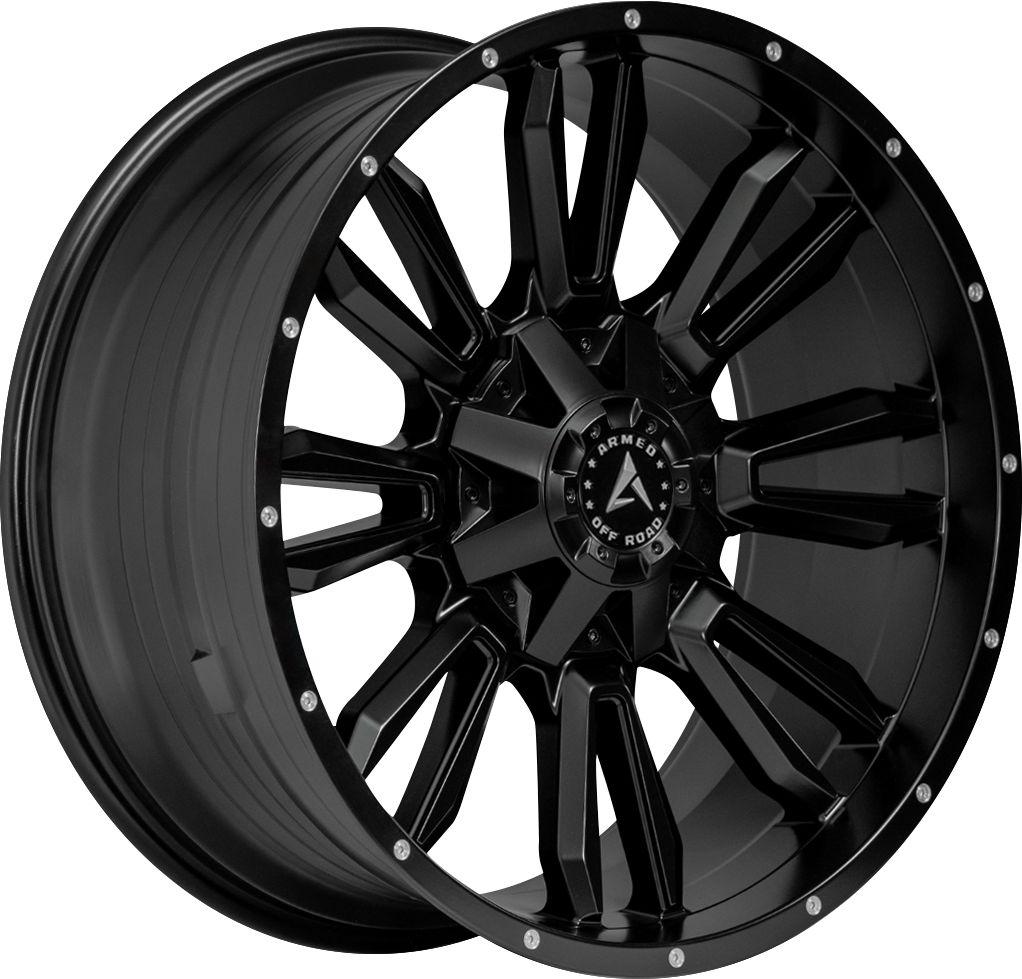 Armed Wheels Dagger Satin Black 20x10 -24 Custom 125.1mm
