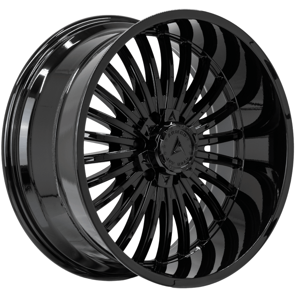 Armed Wheels Force Gloss Black 22x10 -18 6x135mm 108.1mm
