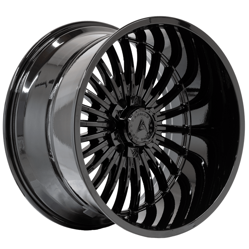 Armed Wheels Force Gloss Black 22x12 -44 6x135mm 108.1mm