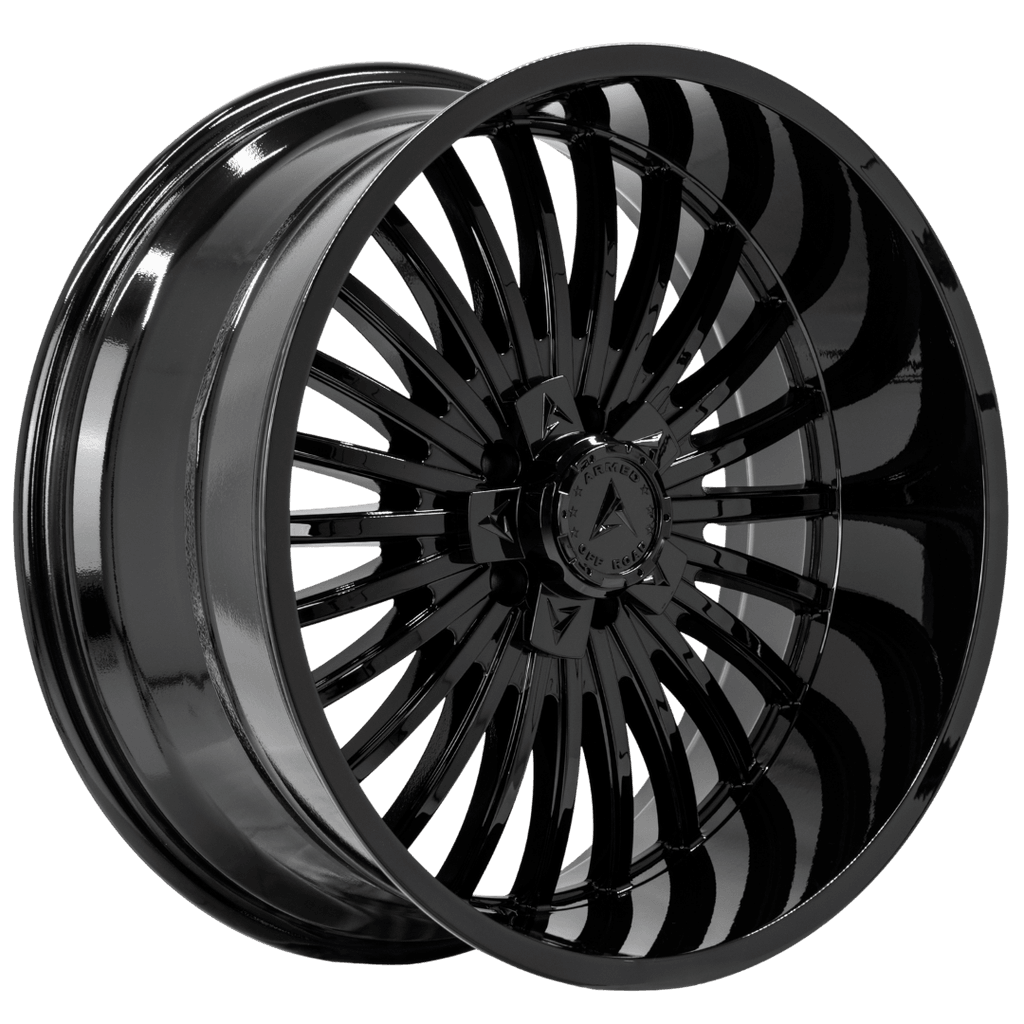 Armed Wheels Force Gloss Black 22x10 -18 5x127mm 78.1mm