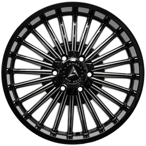 Armed Wheels Force Gloss Black Milled 20x9 0 6x135mm 108.1mm