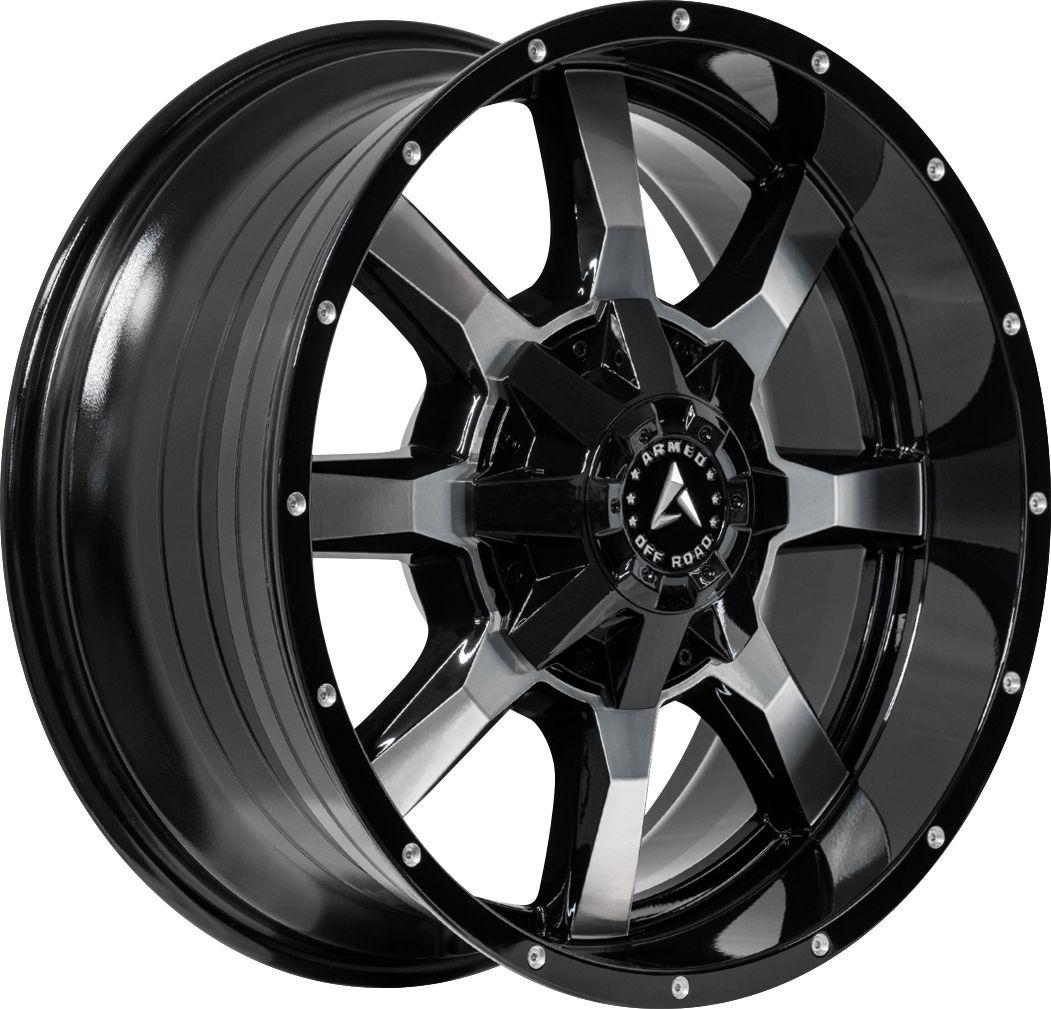 Armed Wheels Frontline Gloss Black Machined Face 20x9 0 5x127mm 78.1mm