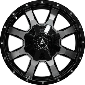 Armed Wheels Frontline Gloss Black Machined Face 20x9 +12 Custom 87.1mm
