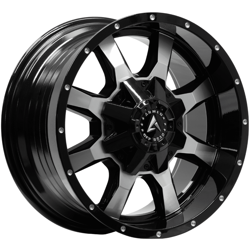 Armed Wheels Frontline Gloss Black Machined Face 18x9 +15 8x165.1mm 125.1mm