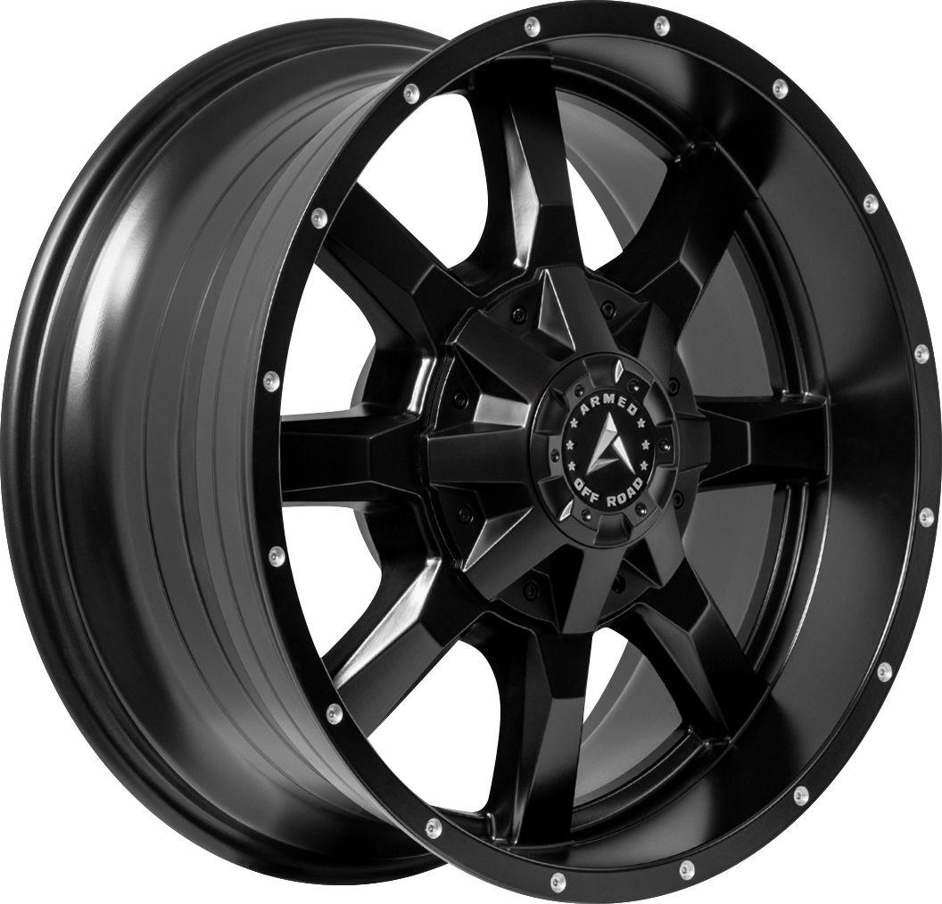 Armed Wheels Frontline Satin Black Milled Holes 20x9 0 8x165.1mm 125.1mm