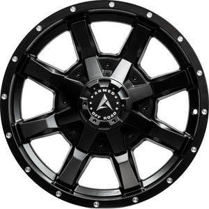 Armed Wheels Frontline Satin Black Milled Holes 20x9 +12 5x139.7mm 110.1mm