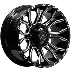 Armed Wheels Havoc Gloss Black Milled 20x10 0 8x165.1mm 125.1mm