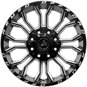 Armed Wheels Havoc Gloss Black Milled 20x10 0 8x165.1mm 125.1mm
