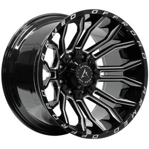 Armed Wheels Havoc Gloss Black Milled 20x12 -44 8x165.1mm 125.1mm