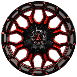 Armed Wheels Infantry Gloss Black Red Milled 20x12 -44 8x165.1mm 125.1mm