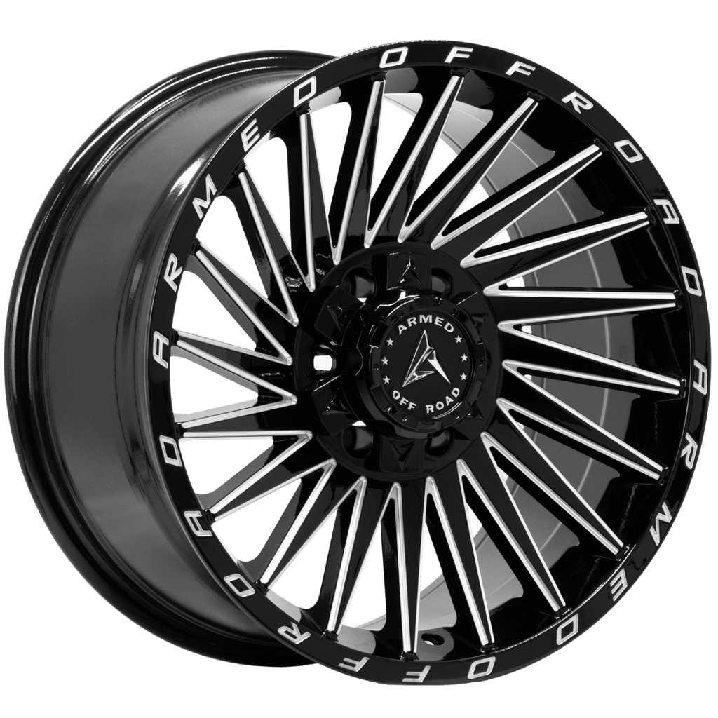 Armed Wheels Militia Gloss Black Milled 18x9 +12 6x135mm 108.1mm