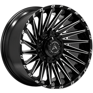 Armed Wheels Militia Gloss Black Milled 20x10 -18 8x165.1mm 125.1mm